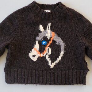 Molo Gaia 'My Horse' Dark Brown Sweater